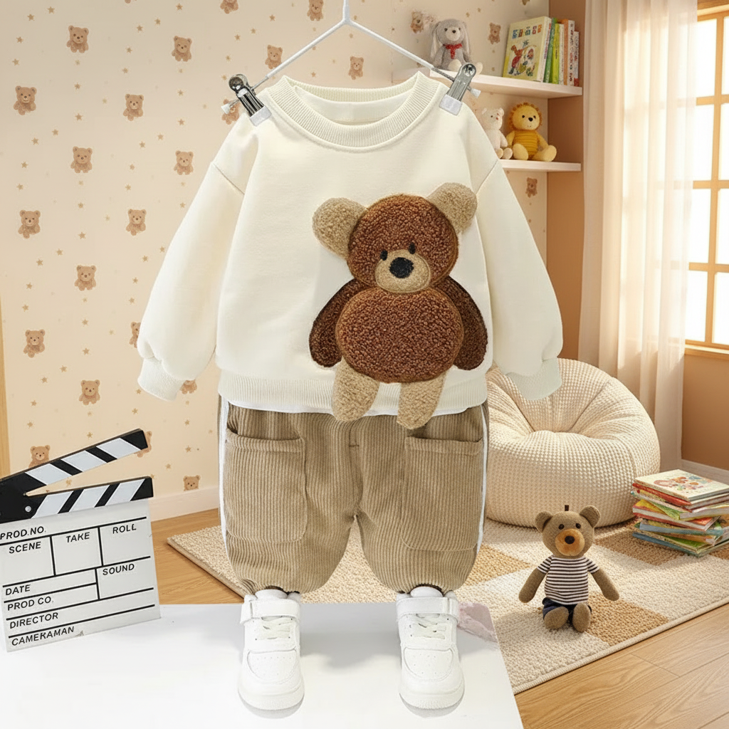 Mini Fashion™ - Warm & Zacht – Tweedelige Kinder Kleding Set